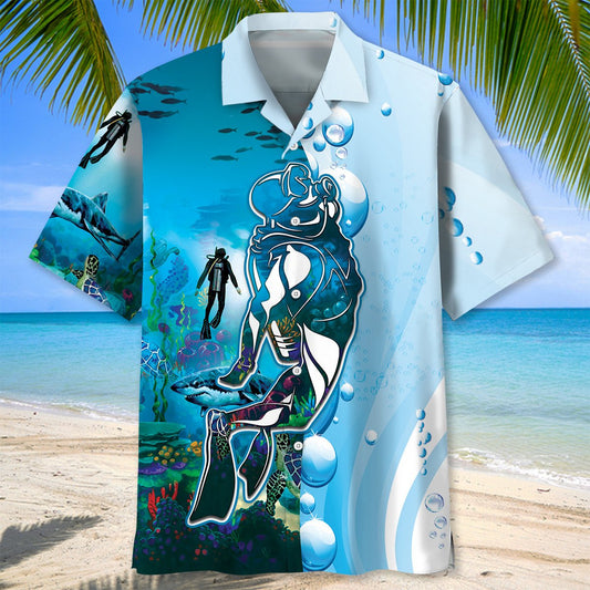 Scuba Diving Discovery Ocean Hawaiian Shirt, Aloha Beach Shirts 3D Printed, Cool Aloha Hawaiian Shirts HO5547