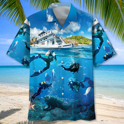 Scuba Diving Discovery Ocean Hawaiian Shirt, Aloha Beach Shirts 3D Printed, Cool Aloha Hawaiian Shirts HO5547