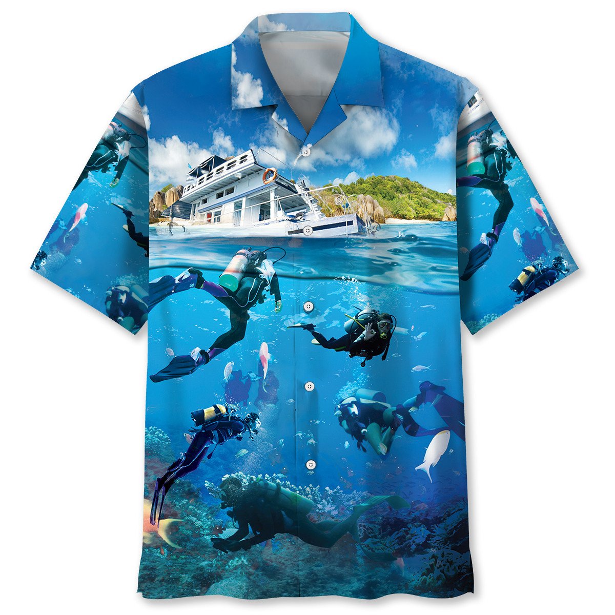 Scuba Diving Cruise Vacation Hawaiian Shirt, Hawaiian Shirts for Men, Aloha Beach Shirt HO5548