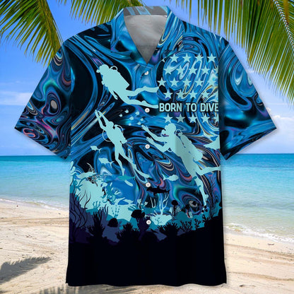 Scuba Diving Coral Life Hawaiian Shirt, Summer Gift for Scuba Diver HO5546