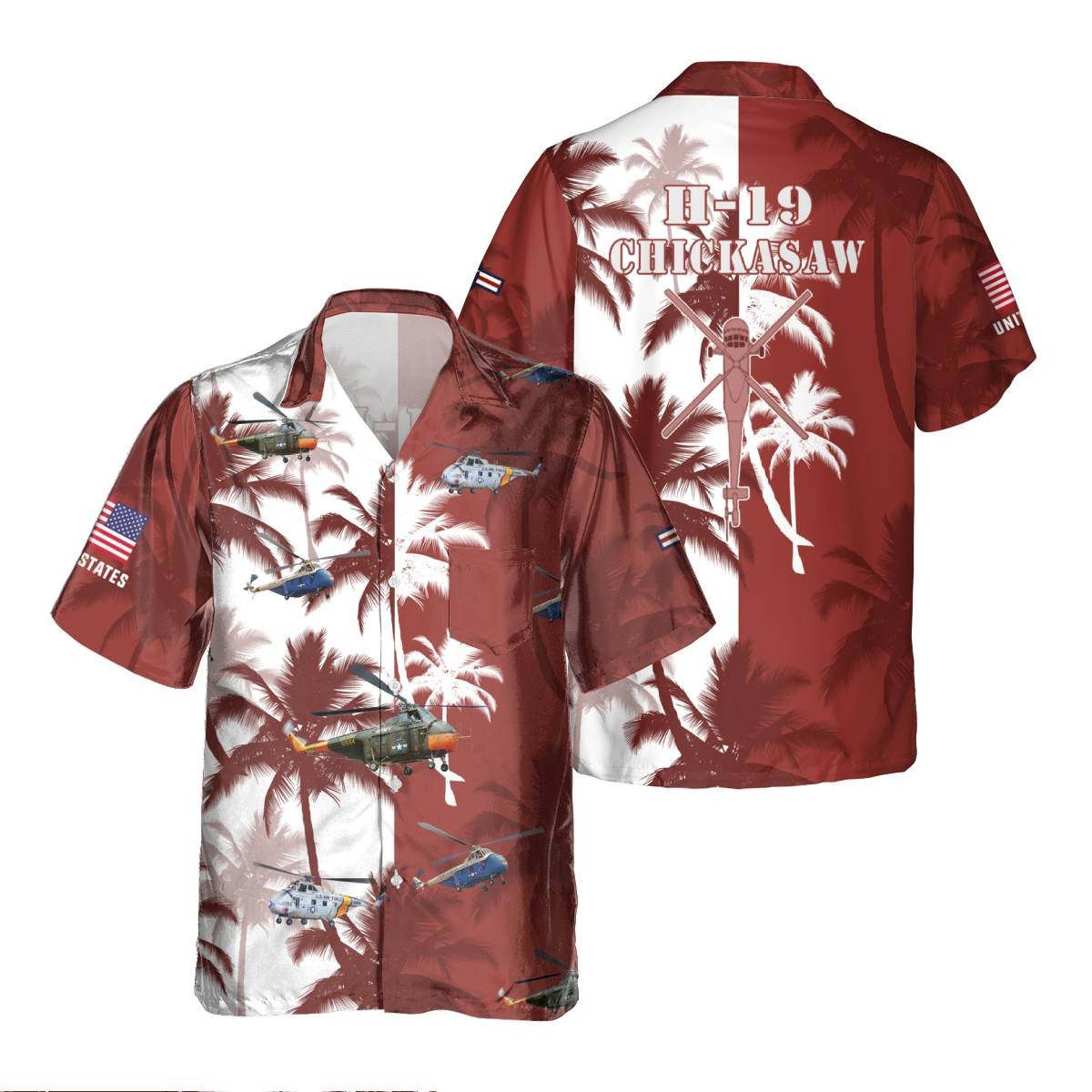 H-19 Chickasaw Hawaiian Shirt, Hawaiian Shirt for Men Dad Veteran, Patriot Day HO5672