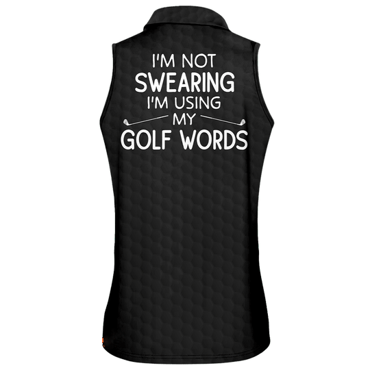 3D All Over Print American I Am Not Sweating I Am Using My Golf Words Sleeveless Polo Shirt SO0713