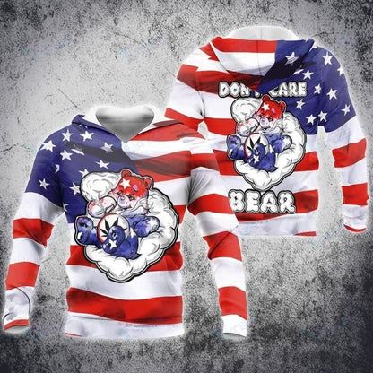 Weed Bear American Flag Independence 4Th July 3D All Over Printed Shirt, Sweatshirt, Hoodie, Bomber Jacket TO0172