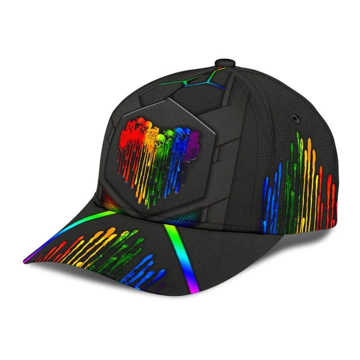 LGBT Pride All Over Printed Baseball Cap, Cool Camo Background Lgbt 3D Baseball Cap Hat, Lgbt Accessories CO0324