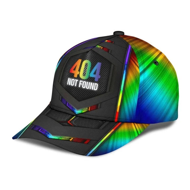 Pride Cap For LGBTQ, LGBT Printing Baseball Cap Hat 404 Not Found, All Over Print 3D Gay Lesbian Cap CO0323