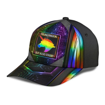 Pride Classic Cap, Lgbt Unicorn Printing Baseball Cap Hat Feeling Magical, Gift For Gaymer CO0312