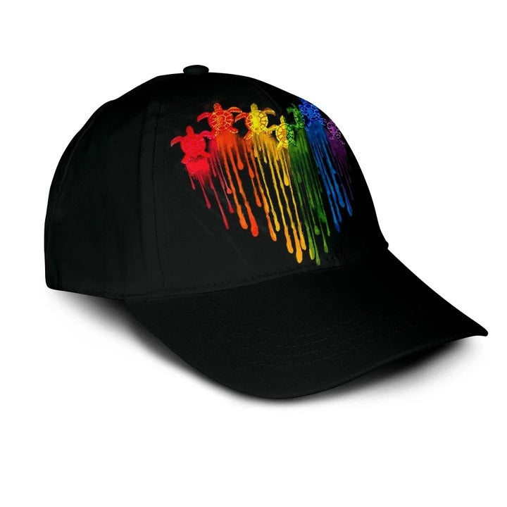 Pride Cap For Lesbian, Gaymer Gifts, Skull Warrior Rainbow Lgbt Printing Baseball Cap Hat CO0309