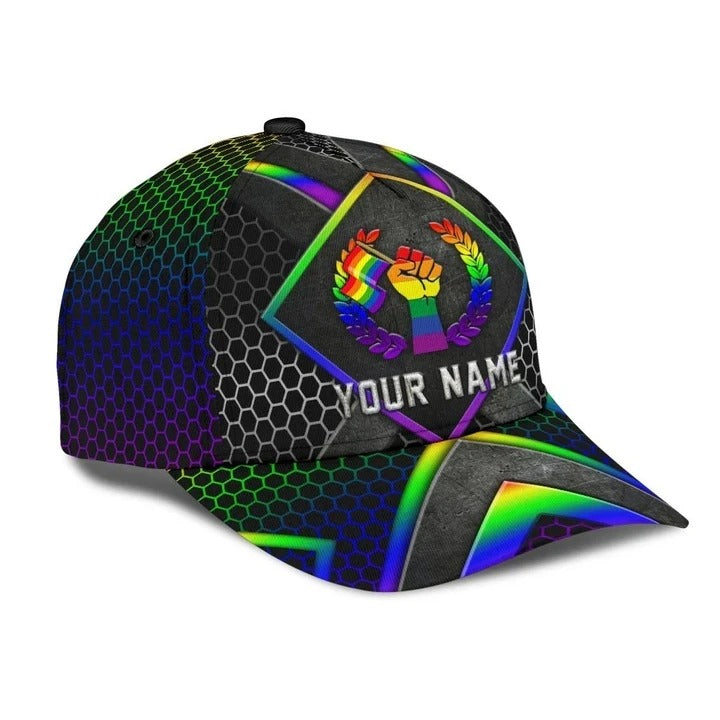 Personalized With Name Gay Pride Accessories For Pride Month, Love Is Love Printing Baseball Cap Hat CO0291