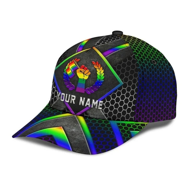 Personalized With Name Gay Pride Accessories For Pride Month, Love Is Love Printing Baseball Cap Hat CO0291