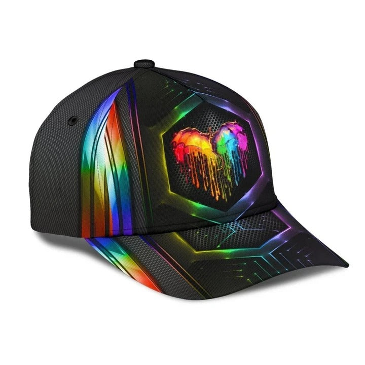 Pride Cap For Gay, Lgbt Love Is Love Us Flag Background Printing Baseball Cap Hat, Lgbt Baseball Cap CO0281