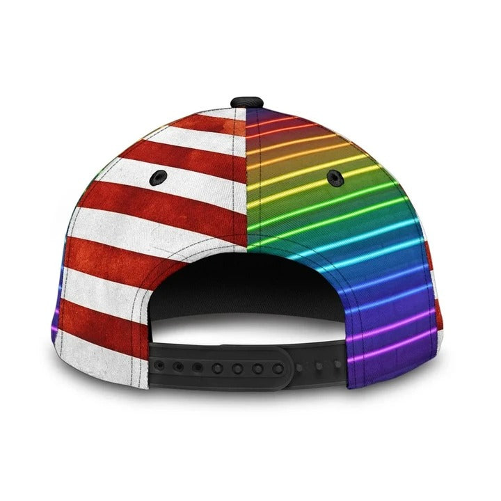 Gay Pride 3D Baseball Cap, Hope Will Never Be Silent Lgbt Printing Baseball Cap Hat, Lesbian Cap CO0282