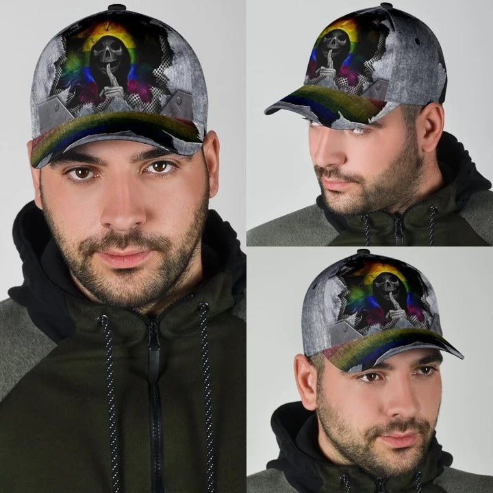 Pride 3D All Over Printing Baseball Cap, Reaper Show Up LGBT Classic Cap, LGBT Pride Accessories CO0283