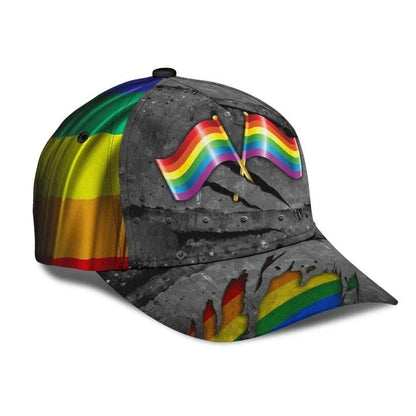 Pride Baseball Cap Hat For Gayman Fascinating Lgbt Pride Neon 3D Printing Baseball Cap Hat CO0277