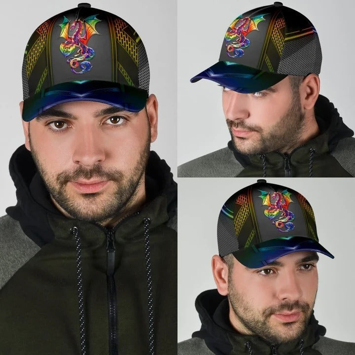 Pride Baseball Cap Hat For Gayman Fascinating Lgbt Pride Neon 3D Printing Baseball Cap Hat CO0277