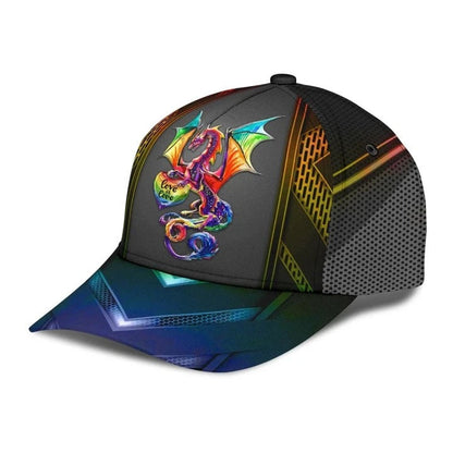 Pride Baseball Cap Hat For Gayman Fascinating Lgbt Pride Neon 3D Printing Baseball Cap Hat CO0277