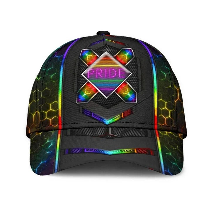 Pride Baseball Cap Hat For Gayman Fascinating Lgbt Pride Neon 3D Printing Baseball Cap Hat CO0277