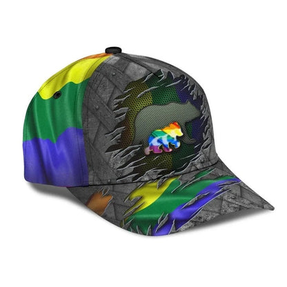 Pride Cap For Gaymer, Mama Bear Family Cool LGBT 3D Printing Baseball Cap Hat, Lesbian Gifts CO0269