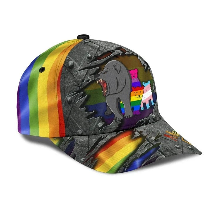 LGBT Baseball Cap All Over Printed, Colorful Mama Bear Pride Classic Cap Hat, Pride Month 2022 Gifts CO0270