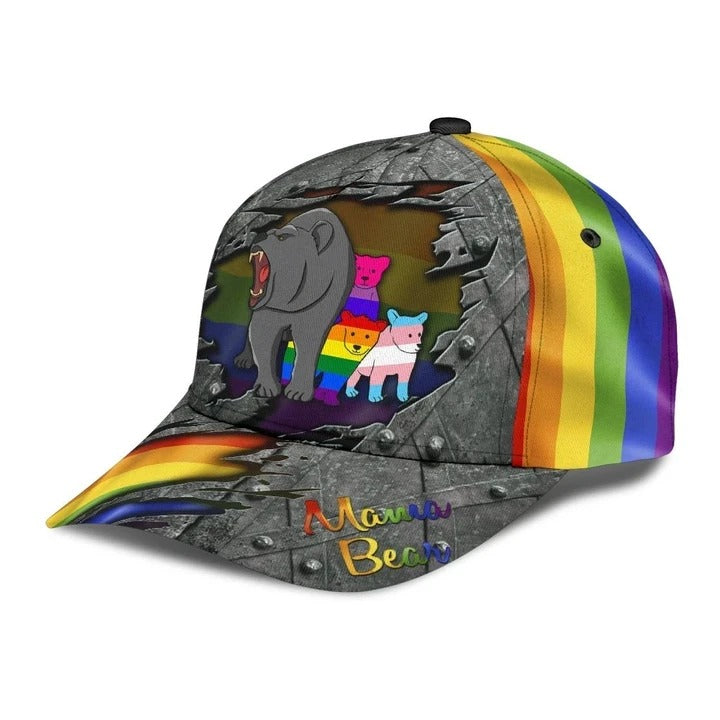 LGBT Baseball Cap All Over Printed, Colorful Mama Bear Pride Classic Cap Hat, Pride Month 2022 Gifts CO0270