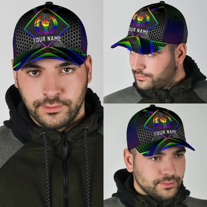 Personalized Pride Baseball Cap For Gay Lesbian, Love Respect Diversity LGBT Printing 3D Classic Cap Hat CO0260