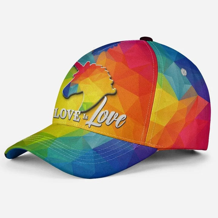 3D Pride Baseball Cap Abstract LGBT Unicorn Love Is Love Printing Baseball Cap Hat, Pride Cap CO0250