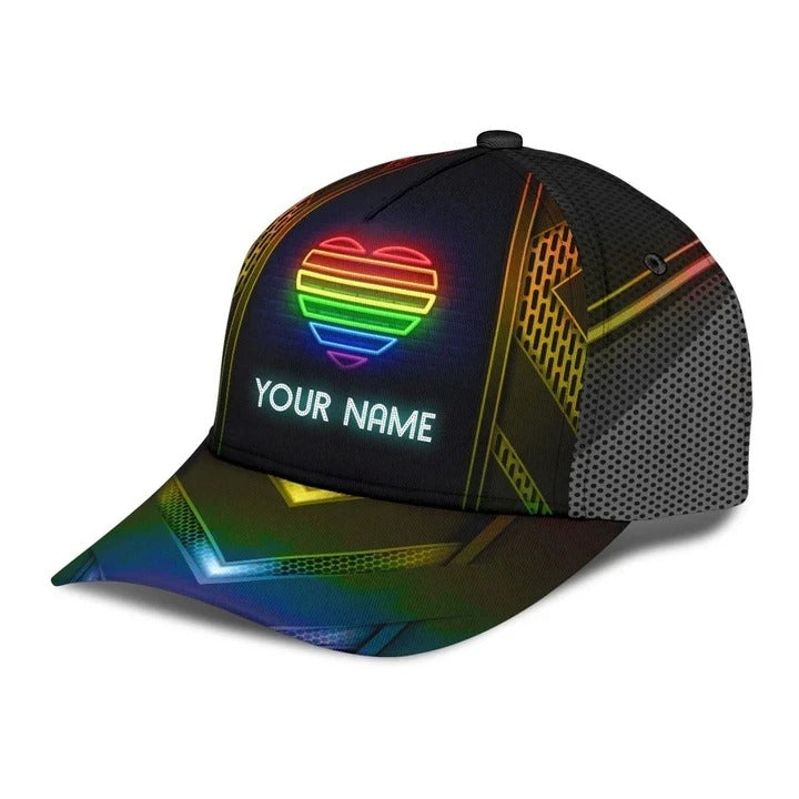 Personalized Pride Baseball Cap With Name, Same Love Same Right Lgbt Printing Baseball Cap Hat CO0244