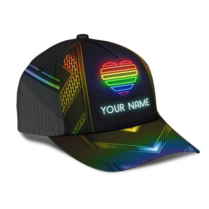 Personalized Pride Baseball Cap With Name, Same Love Same Right Lgbt Printing Baseball Cap Hat CO0244