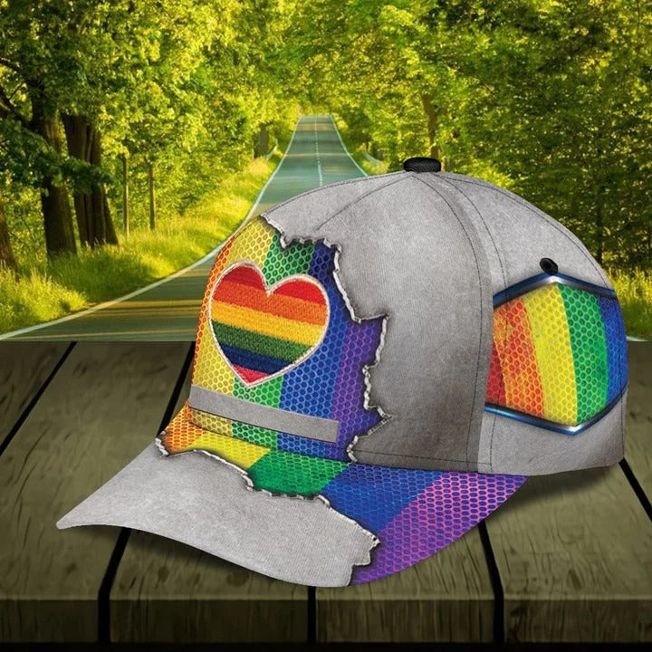 Personalized Pride Baseball Cap With Name, Same Love Same Right Lgbt Printing Baseball Cap Hat CO0244