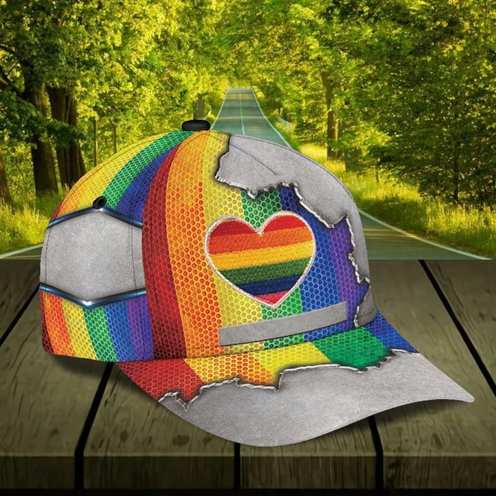 Personalized Pride Baseball Cap With Name, Same Love Same Right Lgbt Printing Baseball Cap Hat CO0244