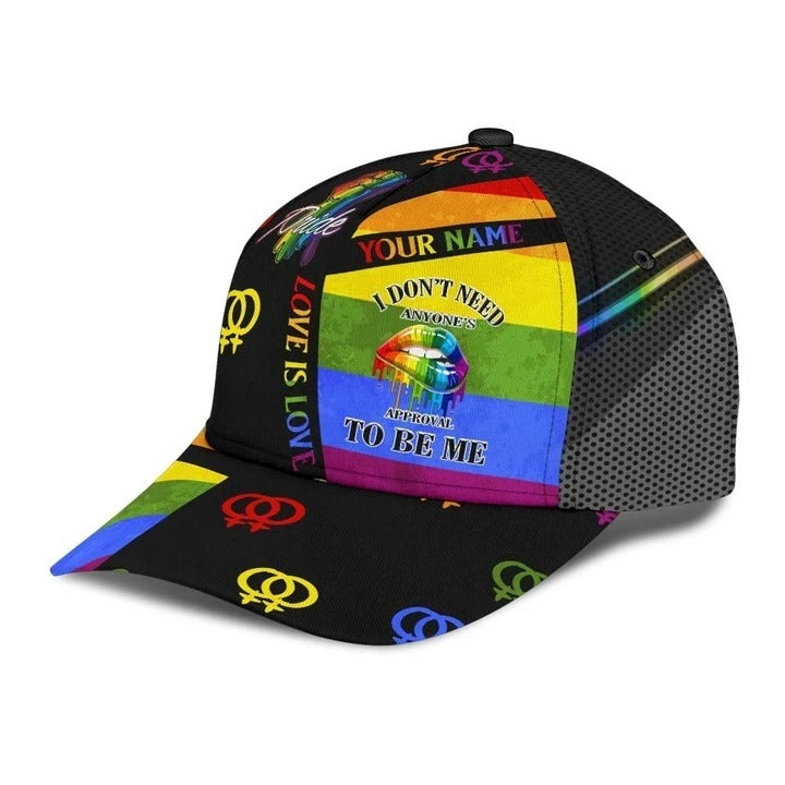 Personalized Lgbt Baseball Cap Hat, Pride Love Wins Lgbt 3D All Over Printing Classic Cap Hat CO0227