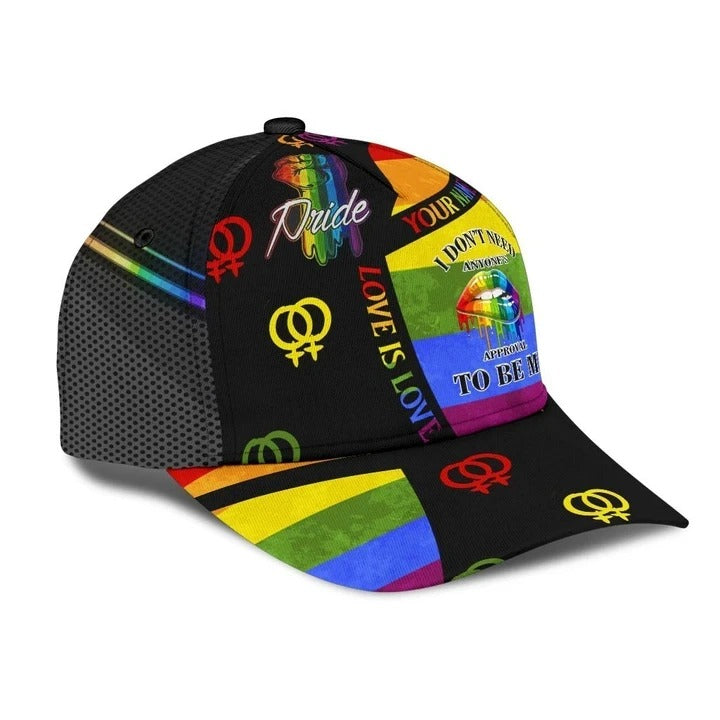 Personalized Lgbt Baseball Cap Hat, Pride Love Wins Lgbt 3D All Over Printing Classic Cap Hat CO0227