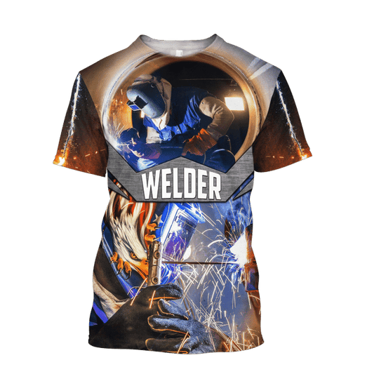 3D All Over Print Welder T Shirt, Welder Unisex for Man Women, Job Welder Worker Shirt TO3137