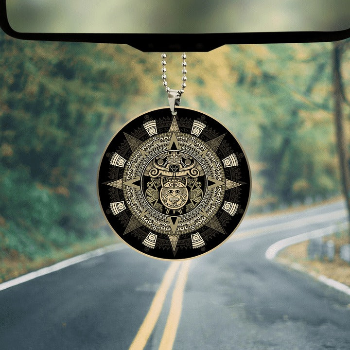 Unique Aztec Ornaments Calender Aztec All Over Printed Car Auto Hanging Ornament OO1126