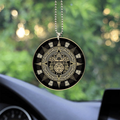 Unique Aztec Ornaments Calender Aztec All Over Printed Car Auto Hanging Ornament OO1126