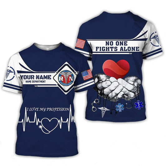 I Love Profession Heart Beat Custom Name Department Shirt, Nurse Apparel Gift Idea For Nurse TO3234