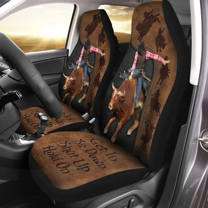 Bull Riding Car Seat Covers Universal Fit SO0146