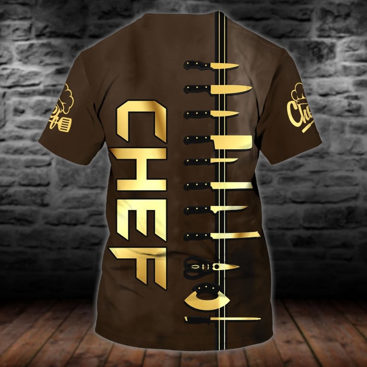 Personalized All Over Printed Chef Gold Unisex Shirt For Men Women, Master Chef Shirt TO2902