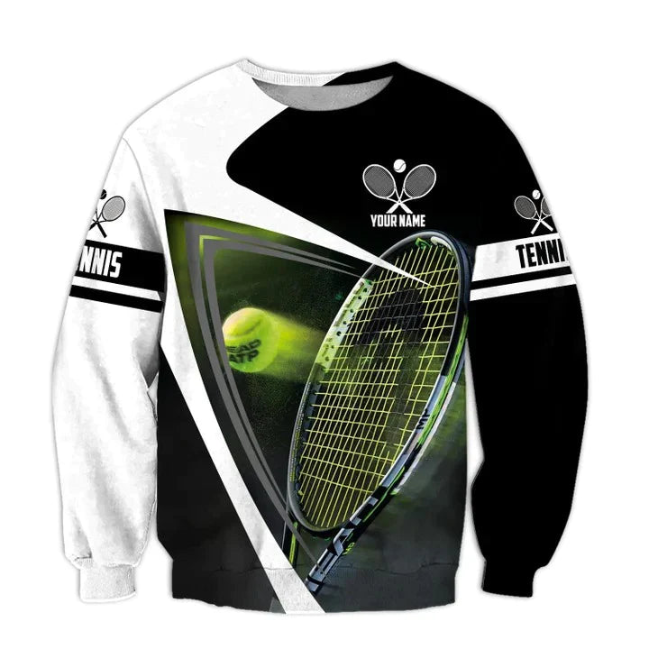 Personalized Name 3D All Over Print Tennis T Shirt Men Women, Tennis Player Uniform Hoodie TO2853