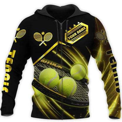 Personalized 3D Tennis T Shirt Black Gold Pattern Tennis Player Shirt, Gift For Tennis Lover Tennis Player TO2851