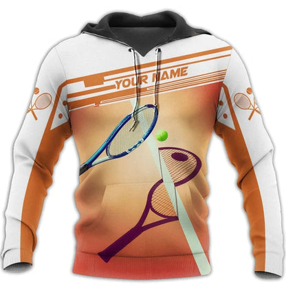 Custom 3D Print Zip Hoodie For Tennis Player, Women Tennis Tshirt, Men Tennis Player Gift TO2854