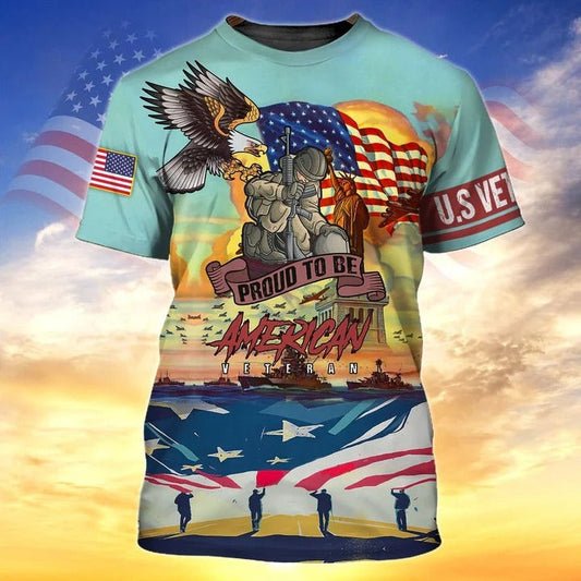 3D Veteran Shirt Memorial Days Proud To Be American T Shirts 911 Shirts TO1654