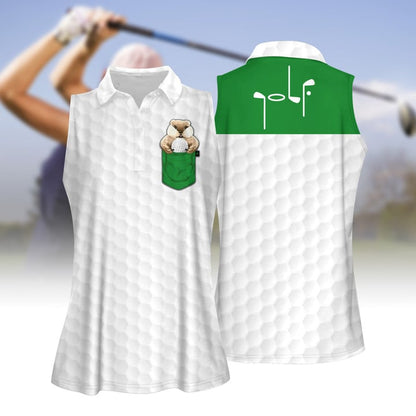 3D All Over Print Gopher Golf Women Short Sleeve Polo Shirt Sleeveless Polo Shirt SO0813