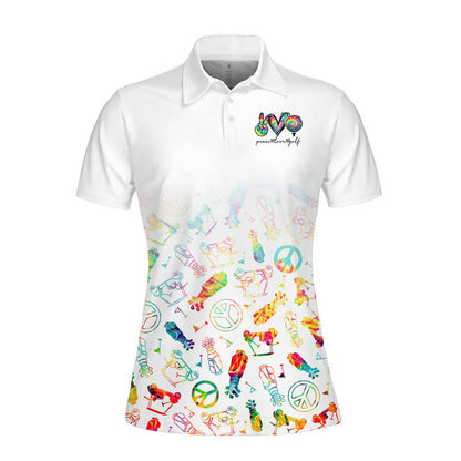 Peace Love Golf Tie Dye Women Short Sleeve Polo Shirt Sleeveless Polo Shirt SO0519