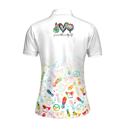 Peace Love Golf Tie Dye Women Short Sleeve Polo Shirt Sleeveless Polo Shirt SO0519