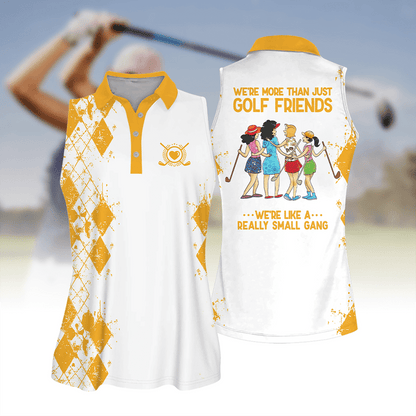 Golf Friends We're Like A Really Small Gang Shirt Multicolor Sleeve Women Polo Shirt For Ladies Golf Shirt SO0900