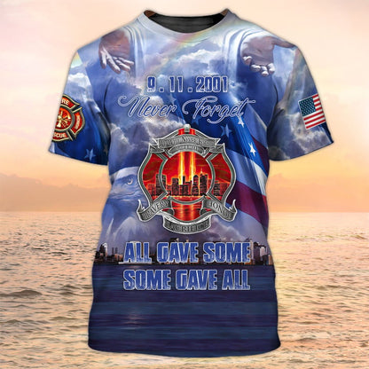 Memorial Day, Eagle T-Shirt, Firefighter 3D Over Print Tshirt, Fire Dept T shirts TO3310