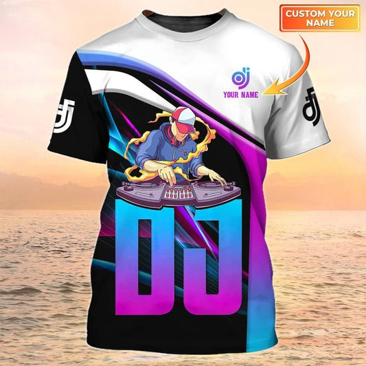 3D All Over Print Playing DJ Shirt Men Women Colorfull Disc Jockey Tshirt TO2026