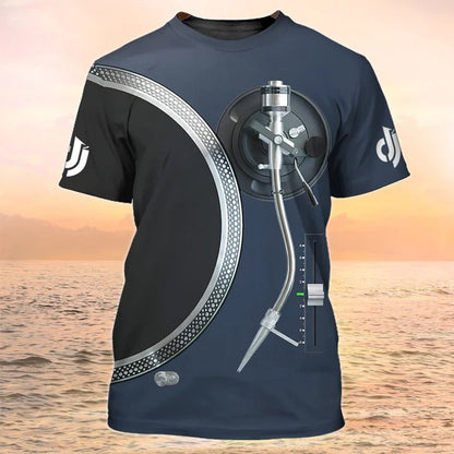 DJ Tshirt DJ 3D Design Disc Jockey Sleeve T Shirt For Men Women TO2029