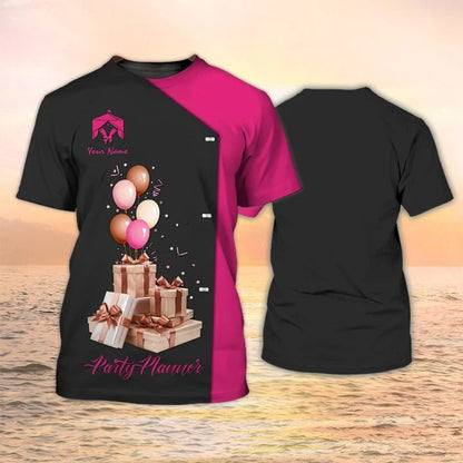 Event Planner Custom Tshirt Party Planner Uniform Black Pink TO2213