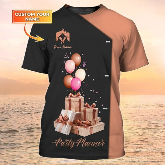 Custom 3D Party Planner Shirt Men Women, Event Planning Uniform Clothing TO2218